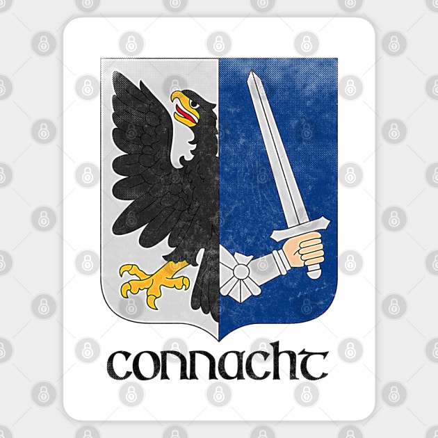 Connacht  / Irish Vintage Style Crest Coat Of Arms Design Sticker by feck!